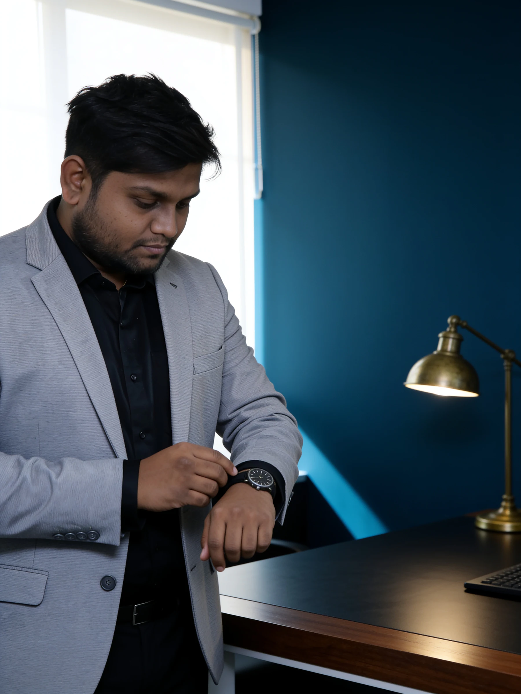 Abhishek Sharma in a candid working moment